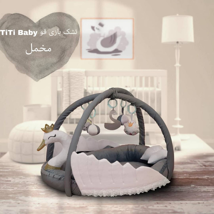 تشک بازی مخمل طرح قو